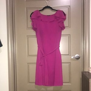Worthington Pink Ruffle Shift Dress - size 10